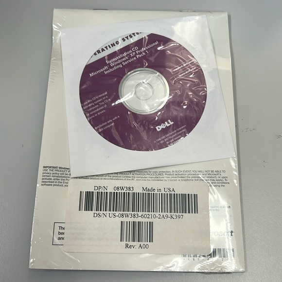 NWT Dell Reinstallation CD Microsoft Windows XP Professional Service Pack 1 2002 - Picture 2 of 8